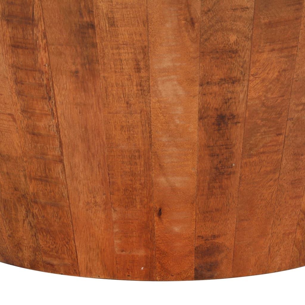 Salontafel Ø52x30 cm massief ruw mangohout – afbeelding 5
