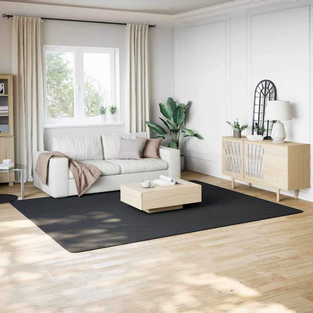 Vloerkleed shaggy zwart 240x305 cm polyester – afbeelding 1