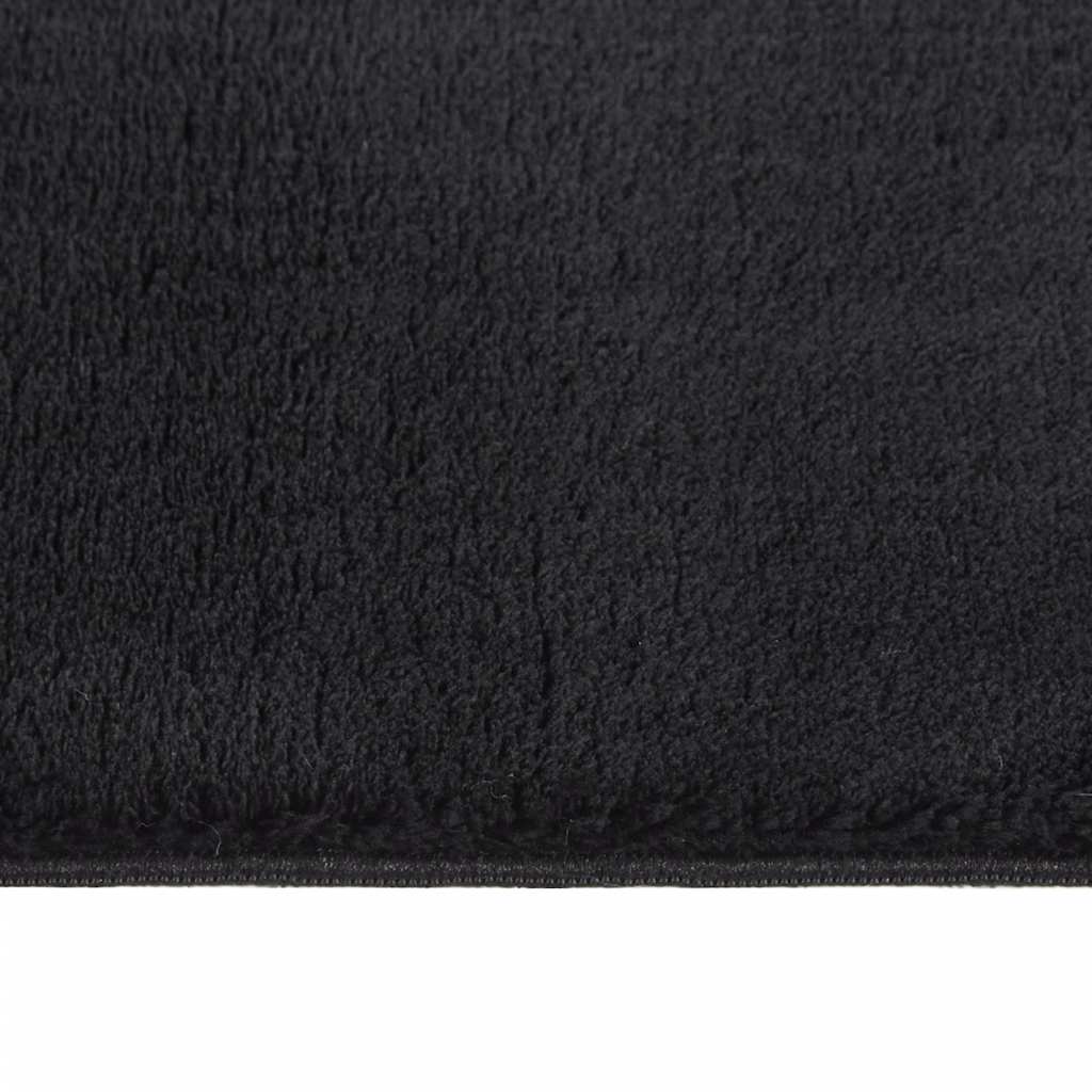 Vloerkleed shaggy zwart 240x305 cm polyester – afbeelding 4
