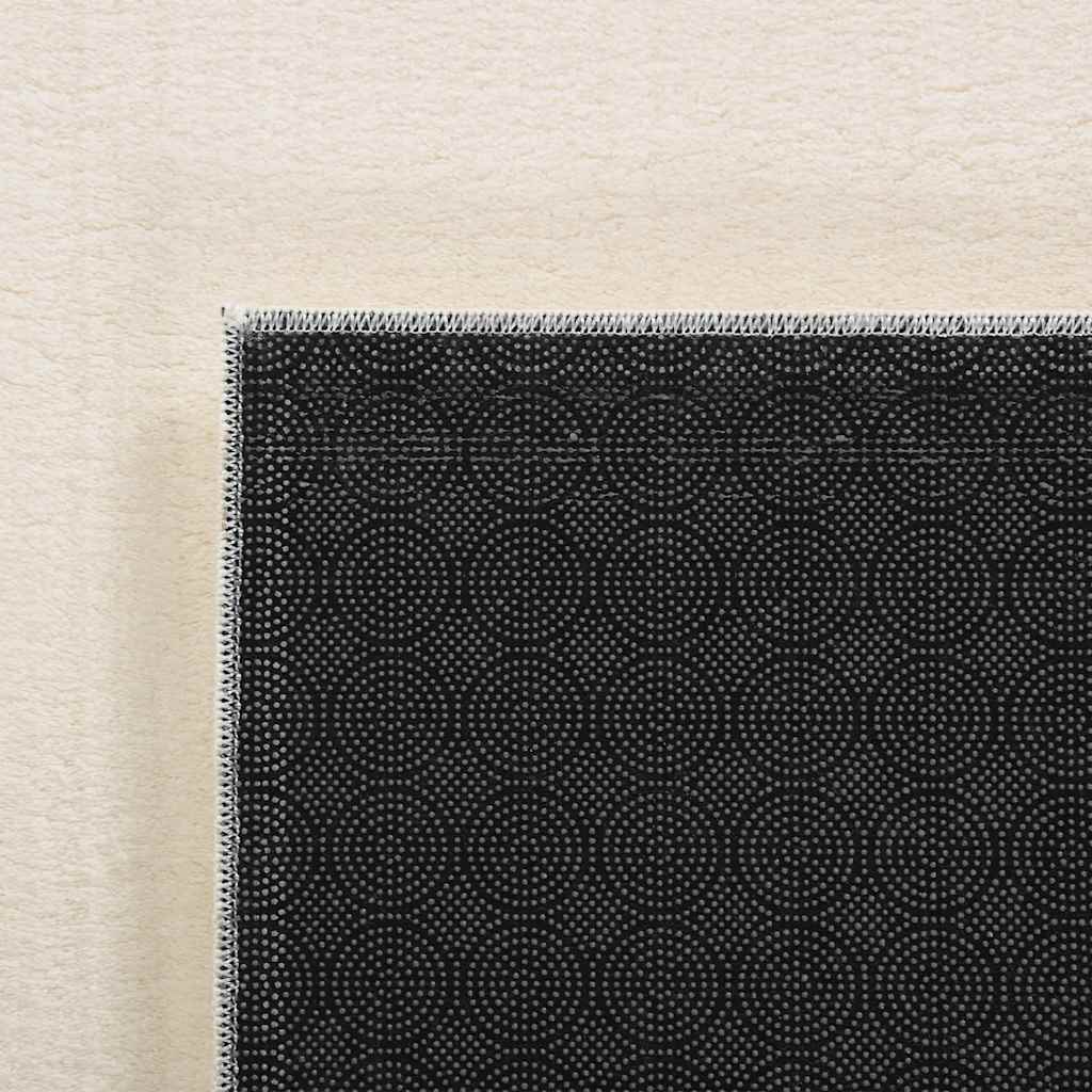 Vloerkleed shaggy crèmewit 120x183 cm polyester – afbeelding 5