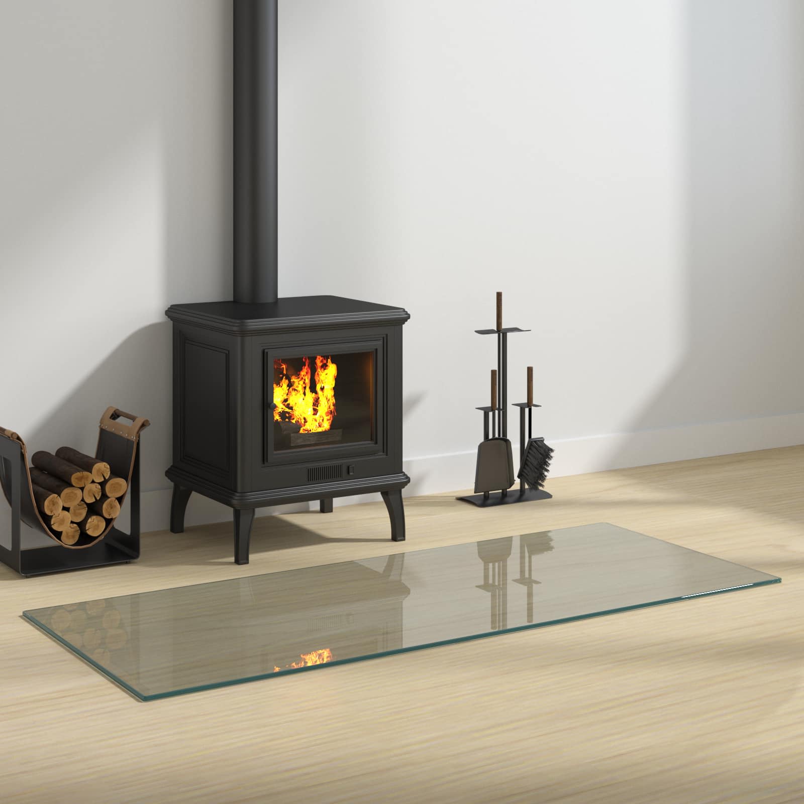 Vuurplaats Glazen Plaat Doorzichtig 120 x 50 cm Glas