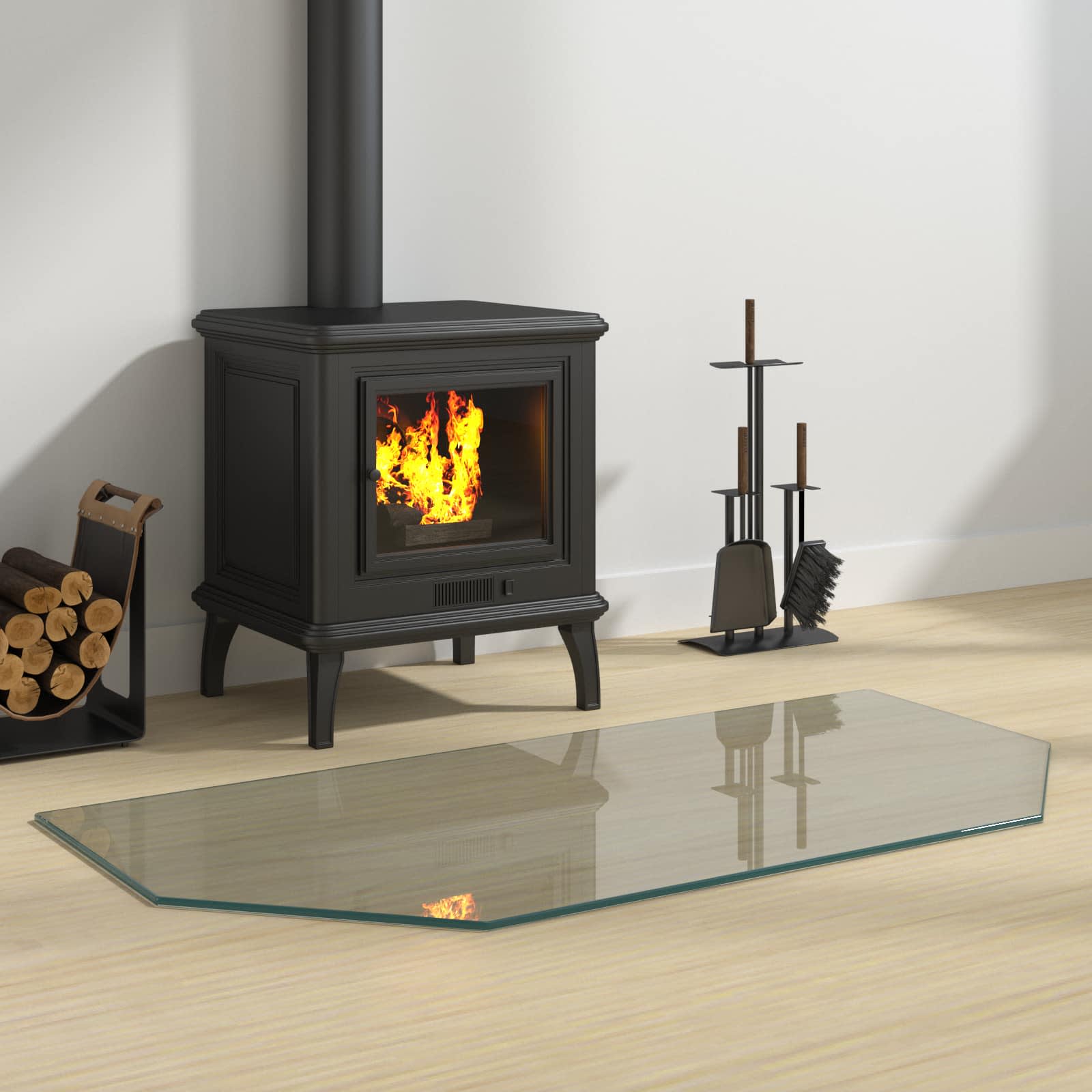 Vuurplaats Glazen Plaat Doorzichtig 100 x 50 cm Glas