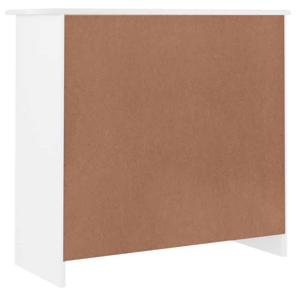 Dressoir ALTA 77x35x73 cm massief grenenhout wit – afbeelding 6