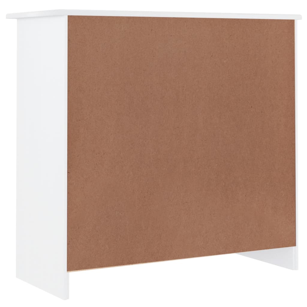 Dressoir ALTA 77x35x73 cm massief grenenhout wit – afbeelding 6