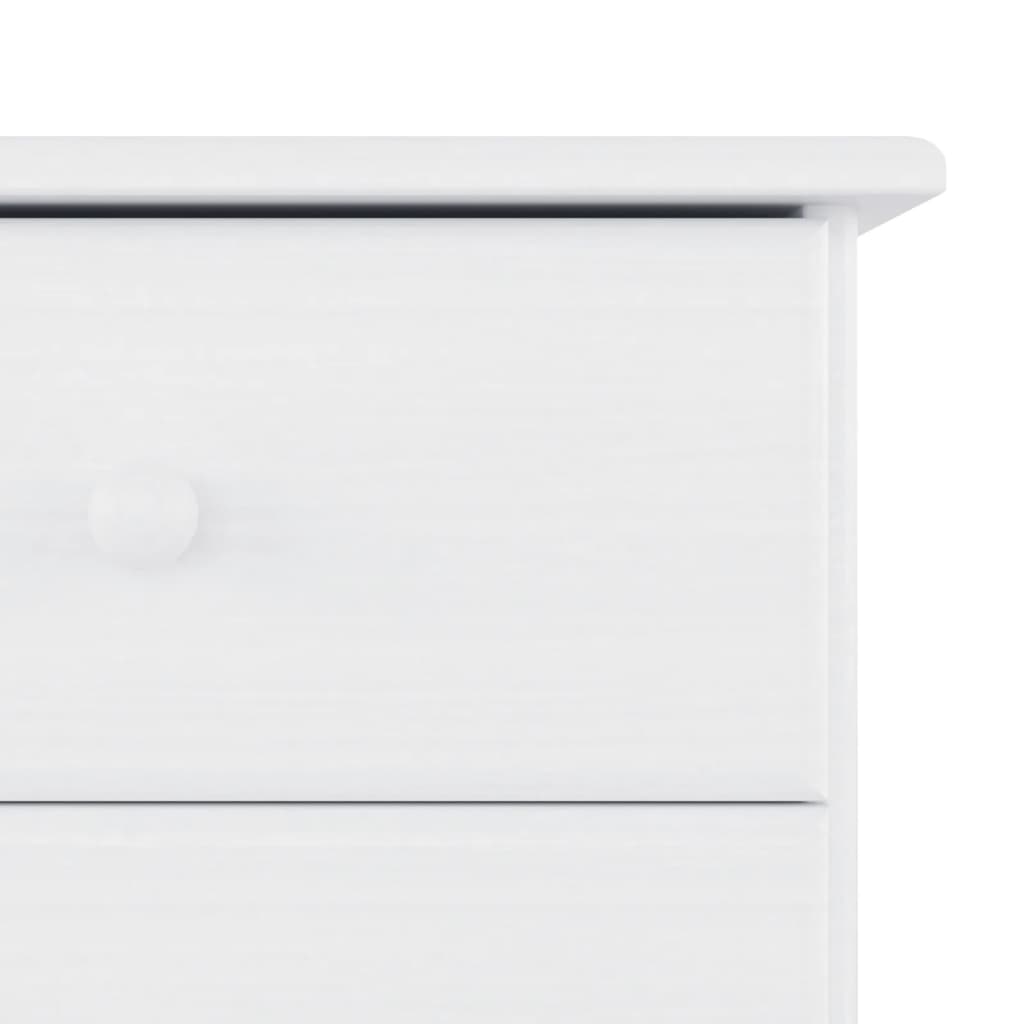 Dressoir ALTA 77x35x73 cm massief grenenhout wit – afbeelding 7