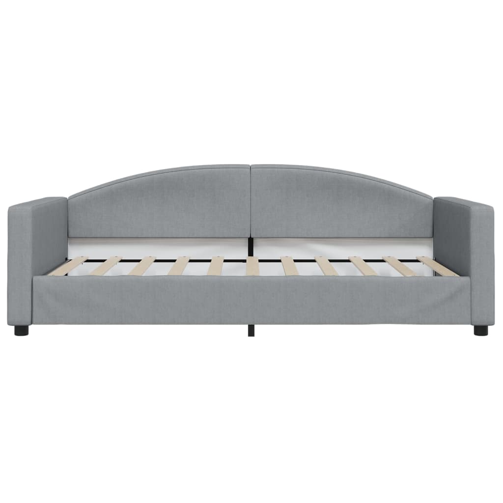 Slaapbank 100x190 cm stof lichtgrijs – afbeelding 3