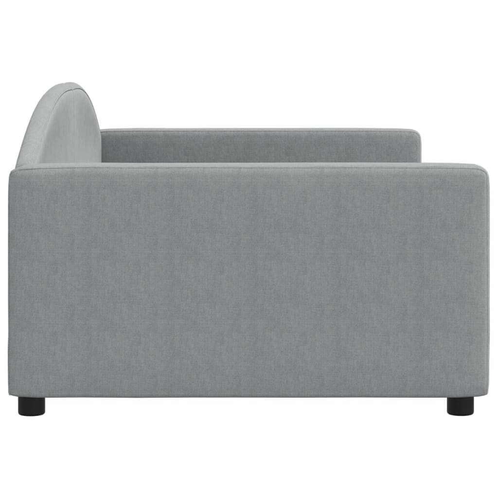 Slaapbank 100x190 cm stof lichtgrijs – afbeelding 4