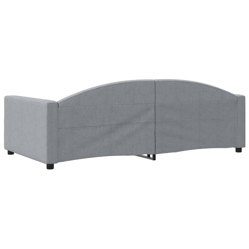 Slaapbank 100x190 cm stof lichtgrijs – afbeelding 5