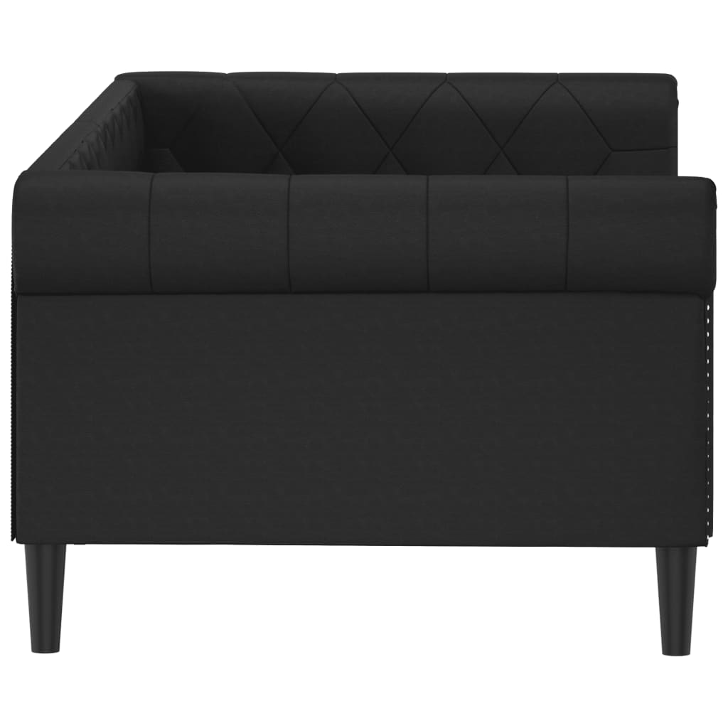 Slaapbank 80x200 cm kunstleer zwart – afbeelding 4