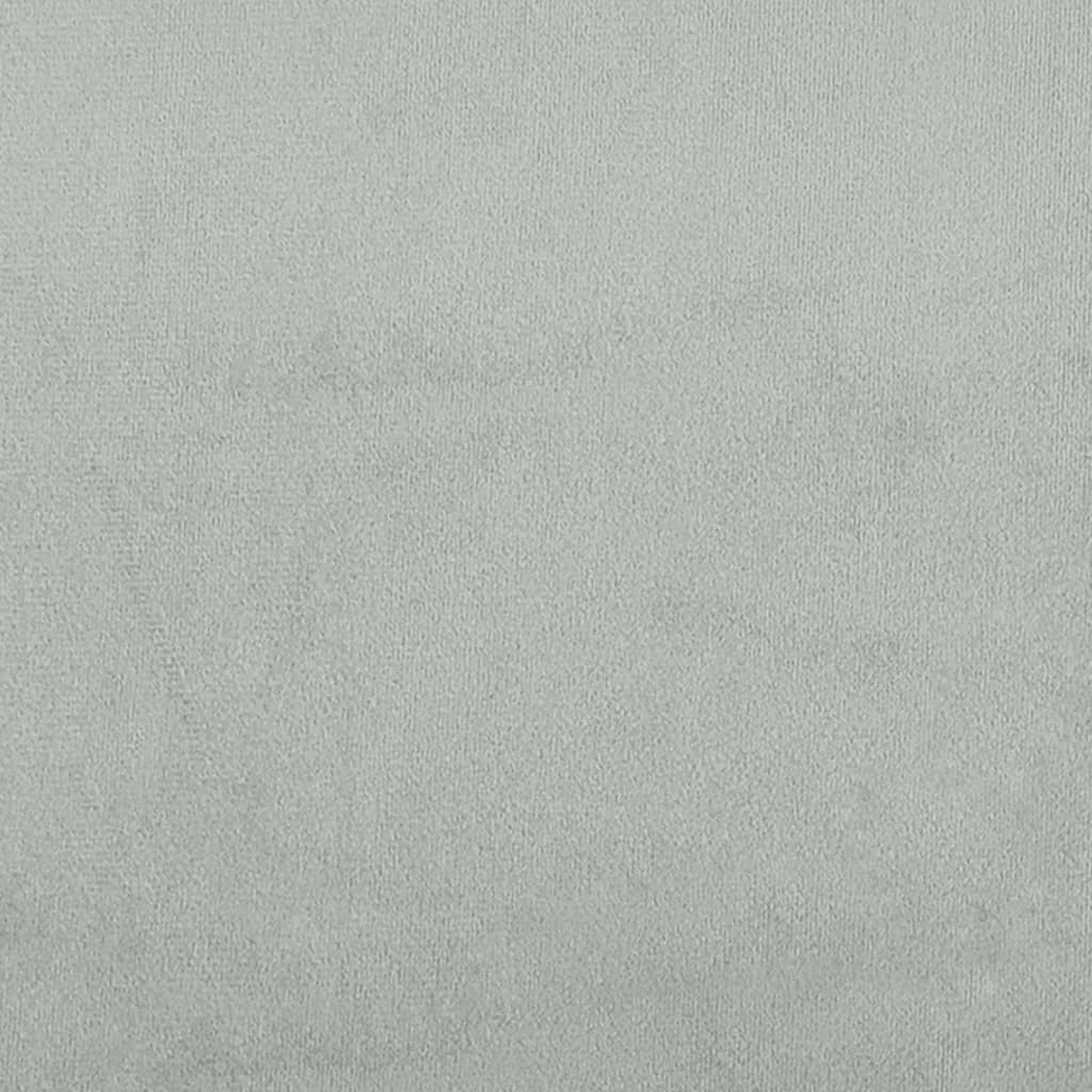 Slaapbank 90x200 cm fluweel lichtgrijs – afbeelding 7