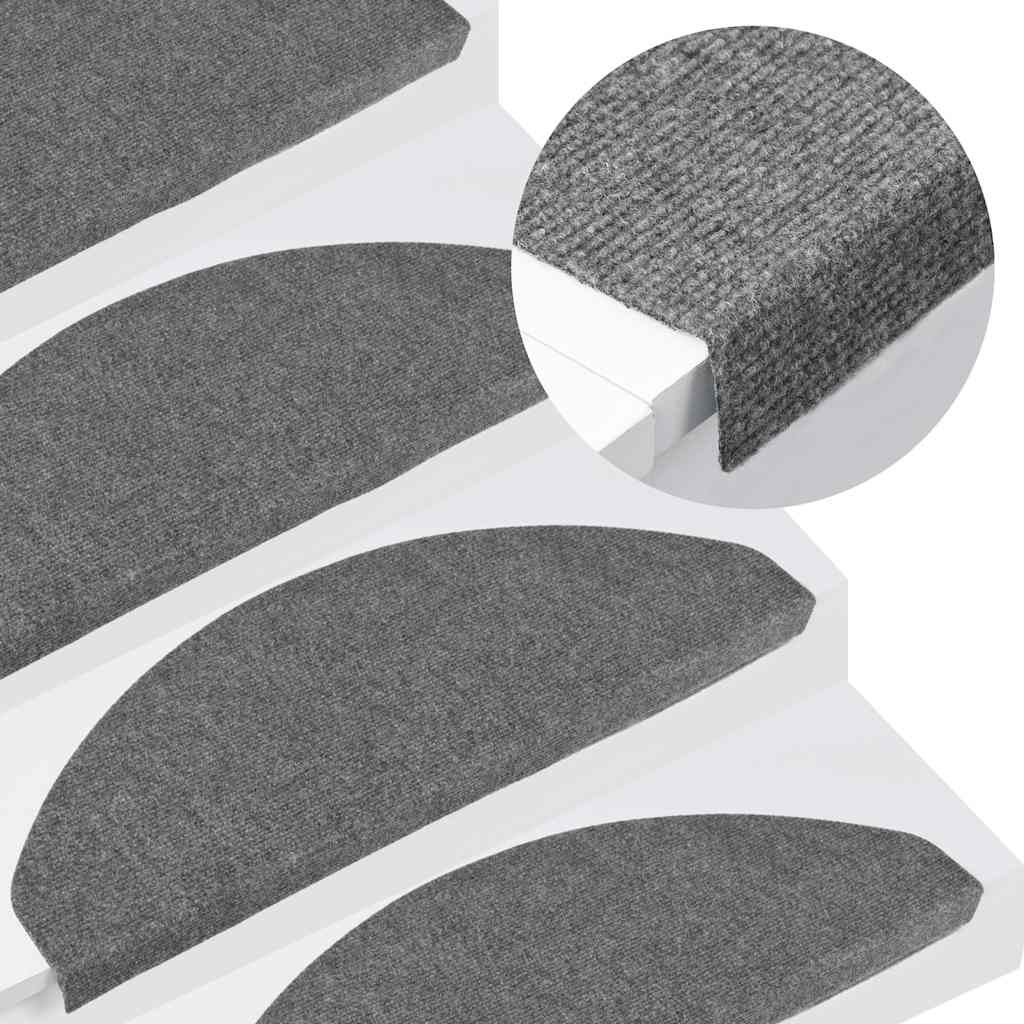 Trapmatten zelfklevend 10 st 65x22,5x3,5 cm grijs
