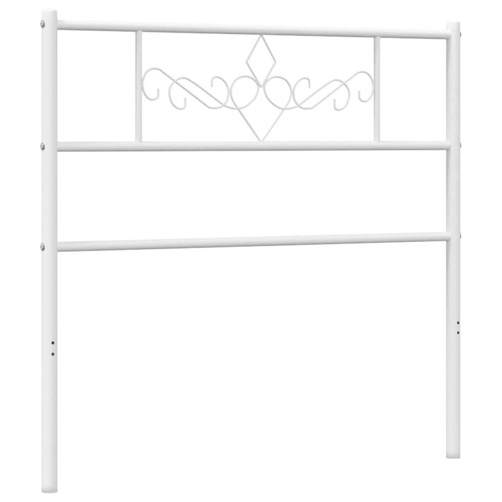 Vervangend hoofdbord 100 cm metaal wit – afbeelding 2