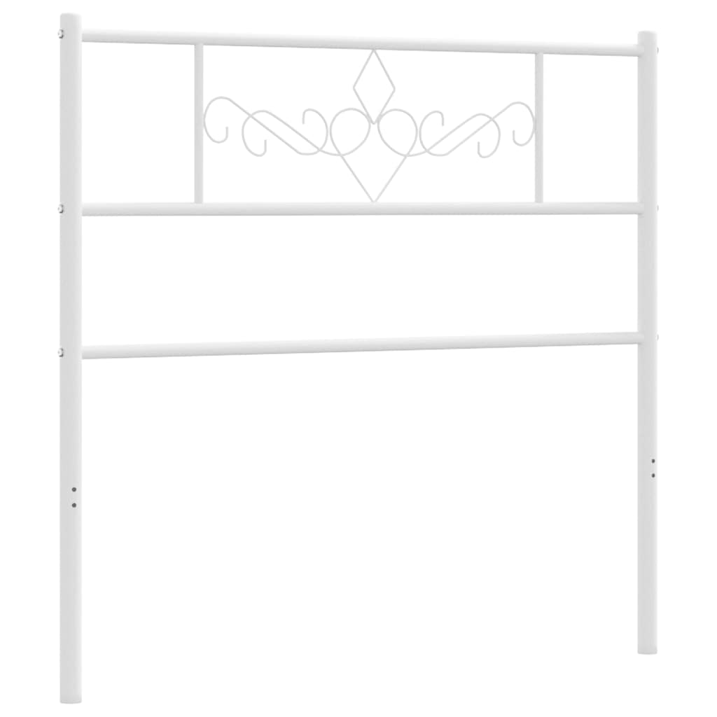 Vervangend hoofdbord 100 cm metaal wit – afbeelding 4