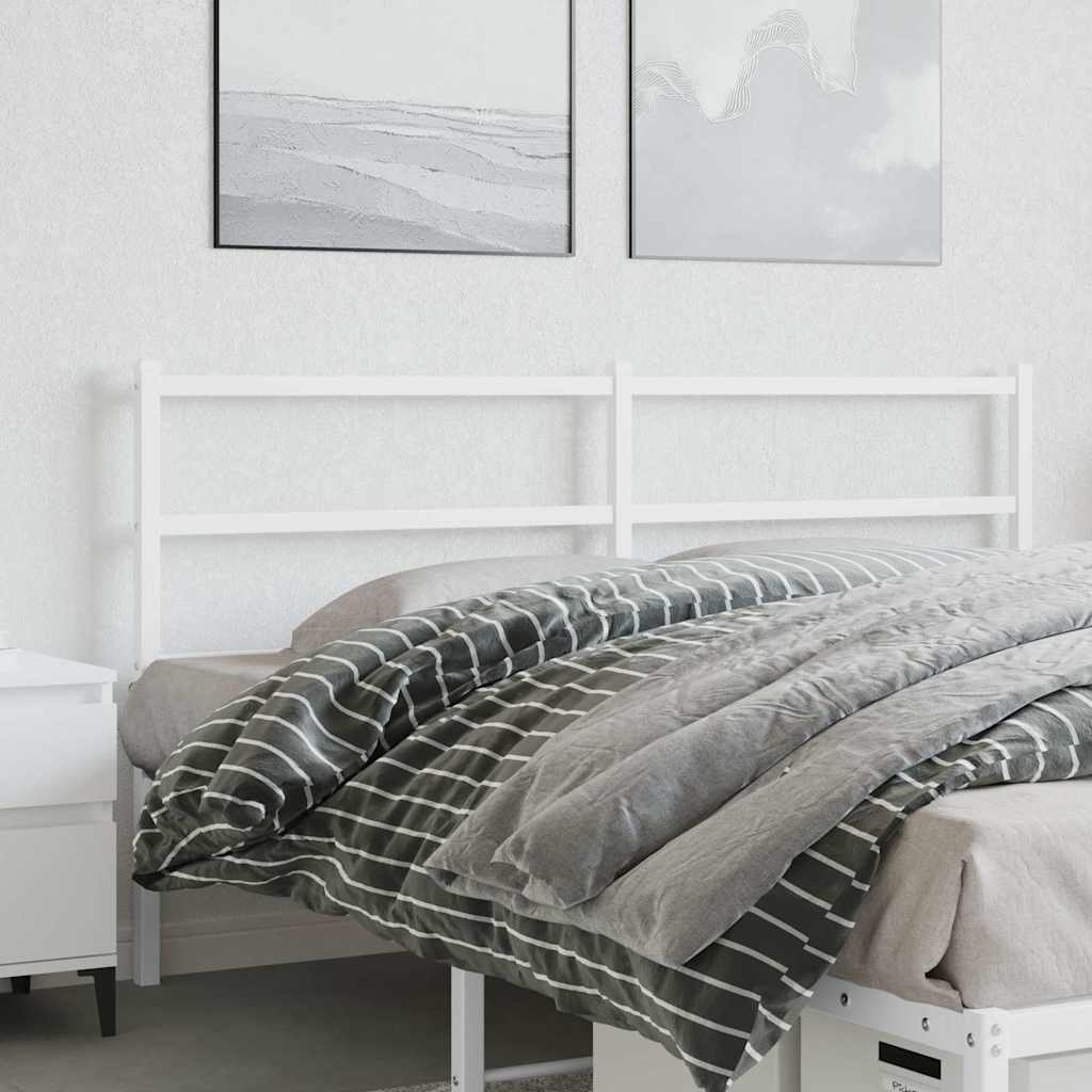 Vervangend hoofdbord 150 cm metaal wit