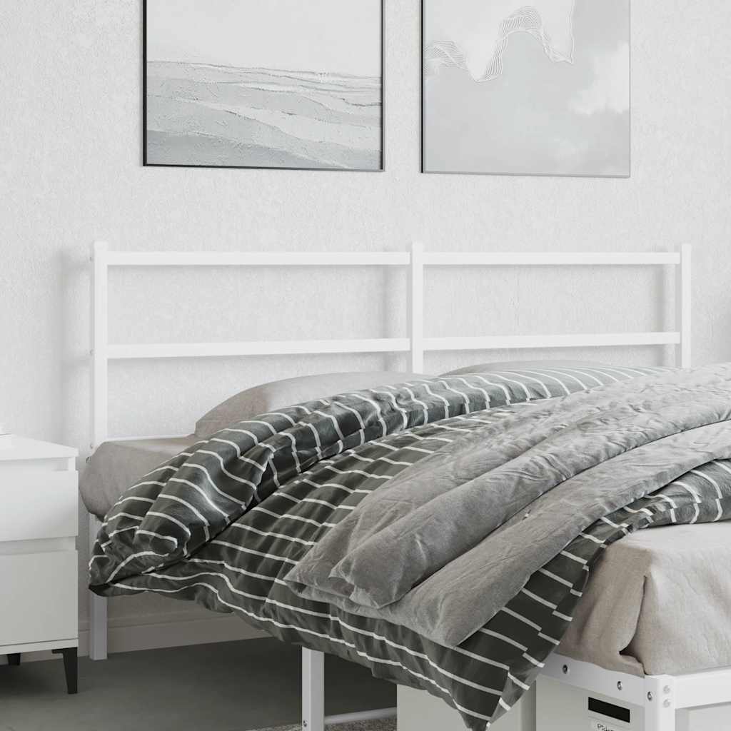 Vervangend hoofdbord 160 cm metaal wit