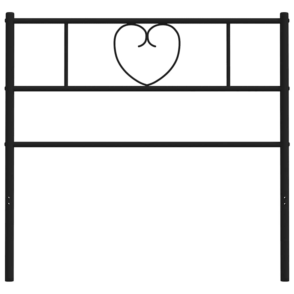 Vervangend hoofdbord 75 cm metaal zwart – afbeelding 5