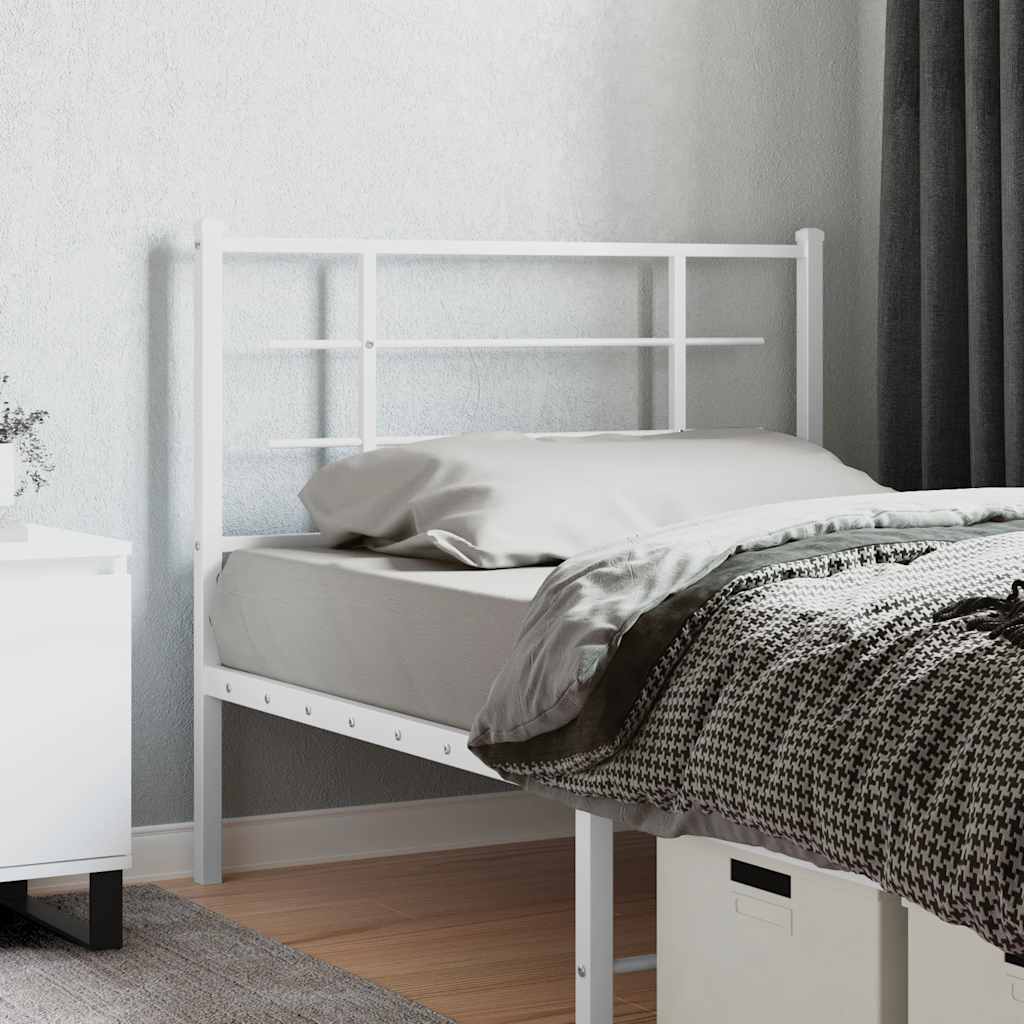 Vervangend hoofdbord 107 cm metaal wit