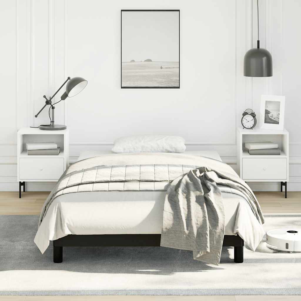 Bedframe zonder matras king eenpersoons maat fluweel zwart – afbeelding 1