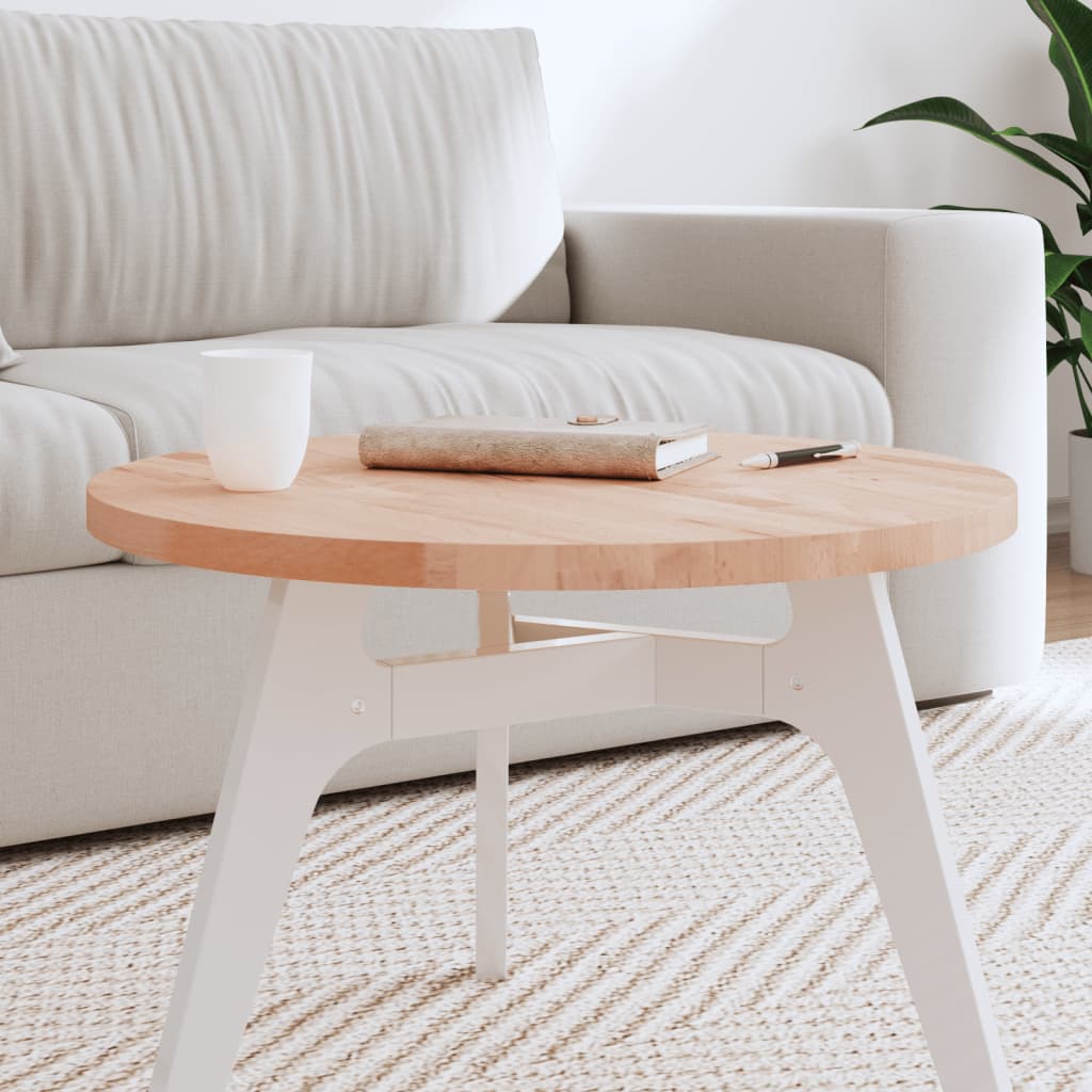 Tafelblad rond Ø60x2,5 cm massief beukenhout