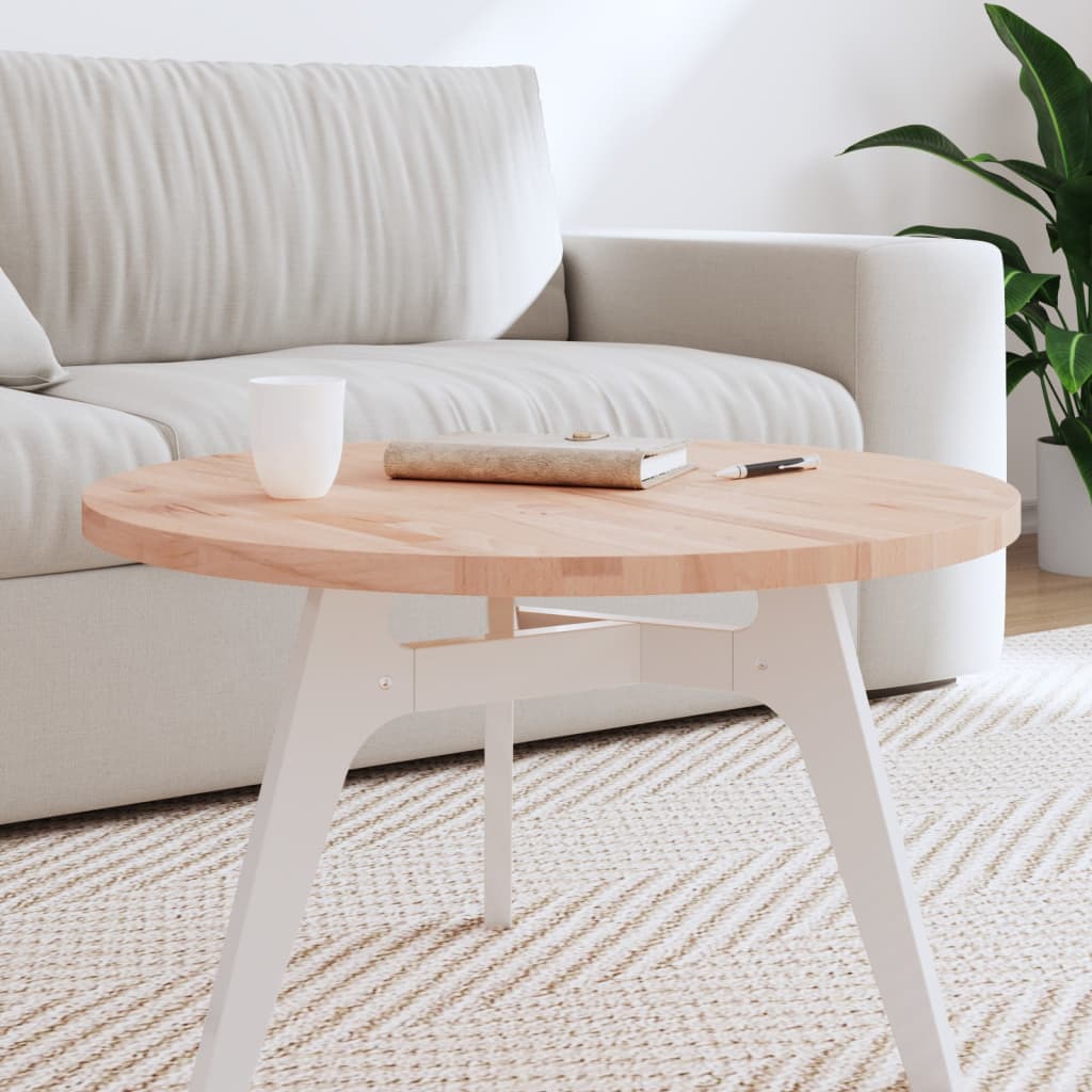 Tafelblad rond Ø70x2,5 cm massief beukenhout