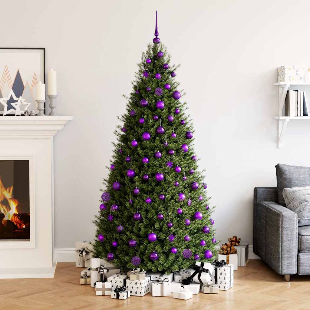 111-delige Kerstballenset polystyreen paars