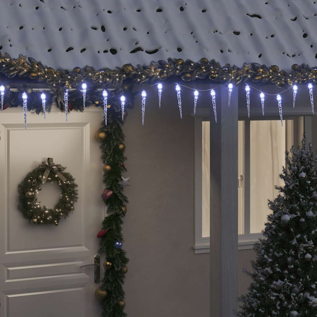 Kerst IJspegellamp 200 LED's Koud Wit 20 m Acryl PVC