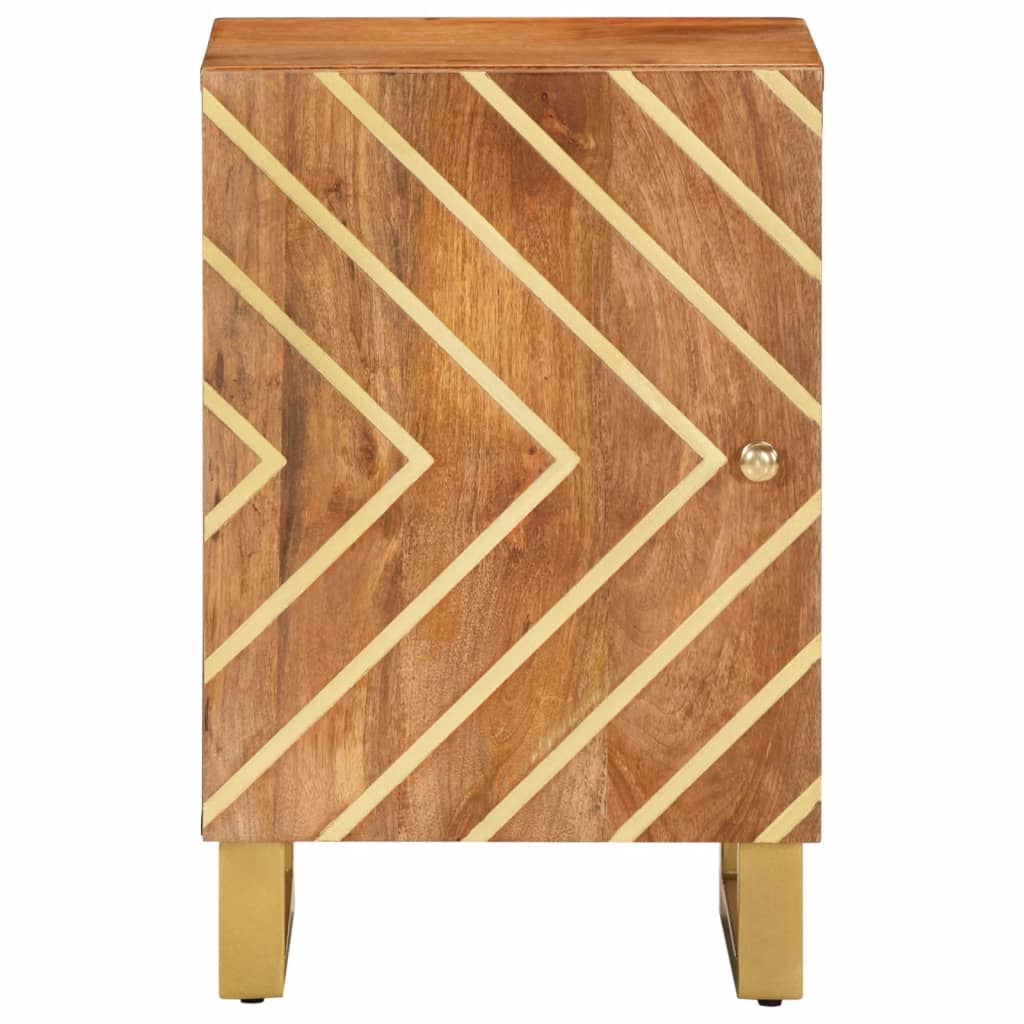 Badkamerkast 38x33,5x58 cm massief mangohout bruin en zwart – afbeelding 4