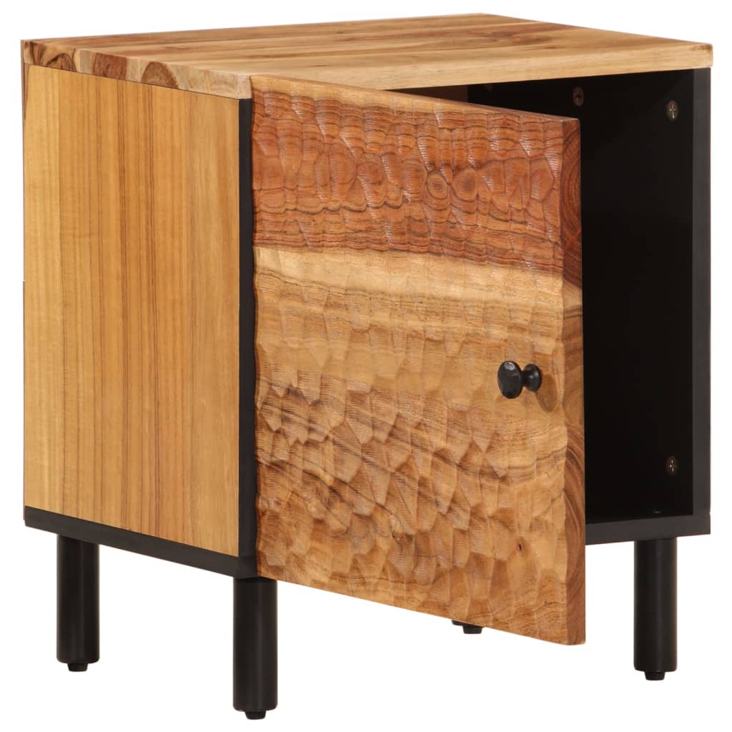 Nachtkastjes 2 st 40x33x46 cm massief acaciahout – afbeelding 4