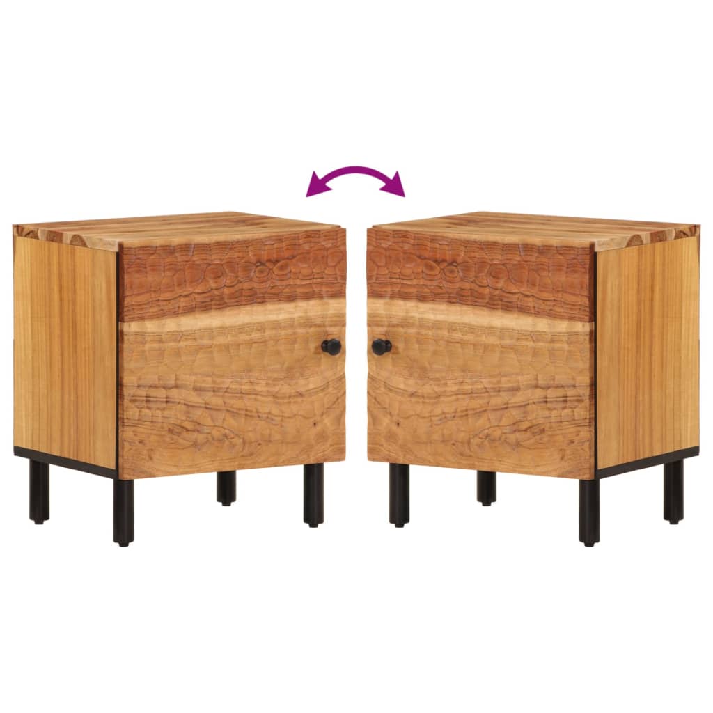 Nachtkastjes 2 st 40x33x46 cm massief acaciahout – afbeelding 8
