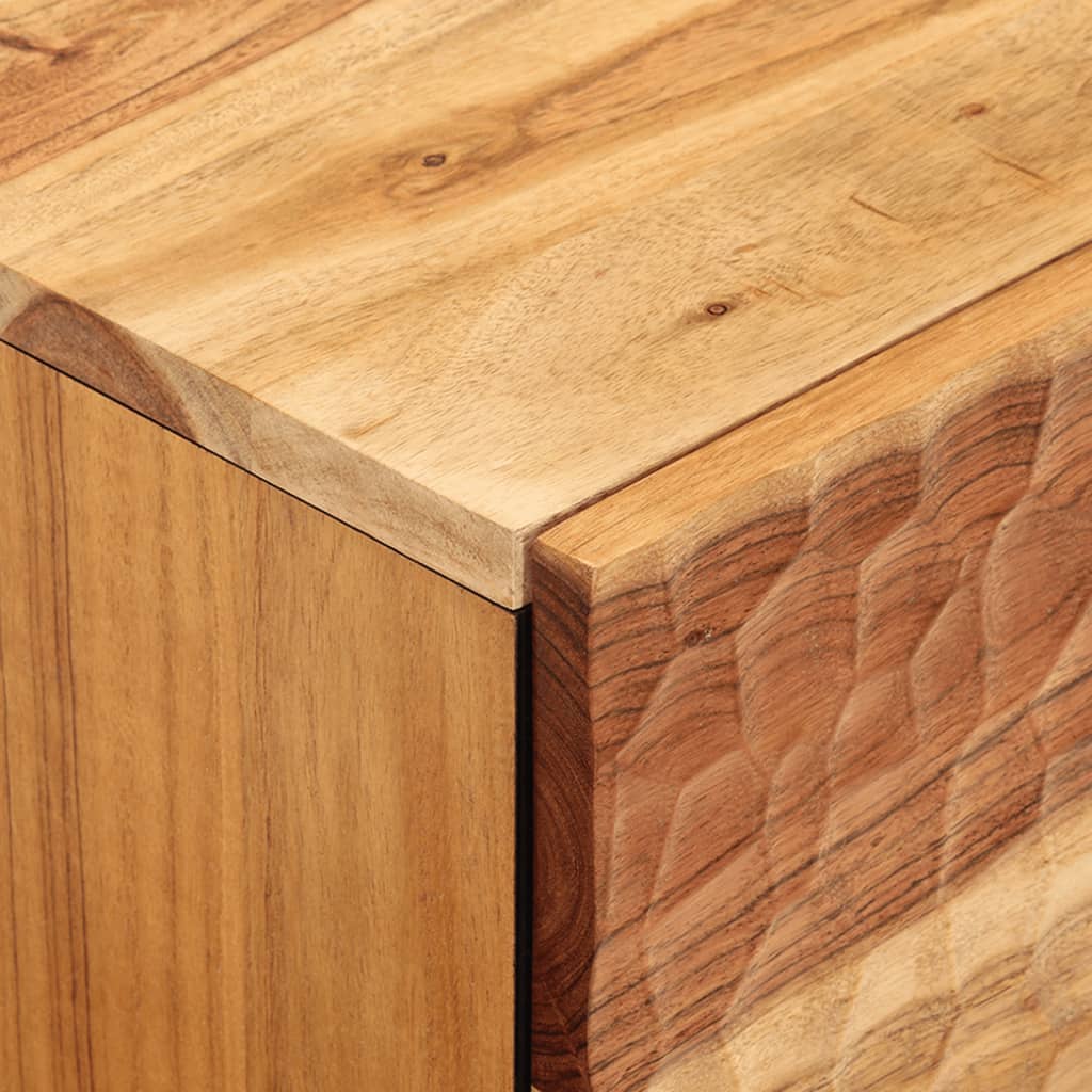 Nachtkastjes 2 st 40x33x46 cm massief acaciahout – afbeelding 9
