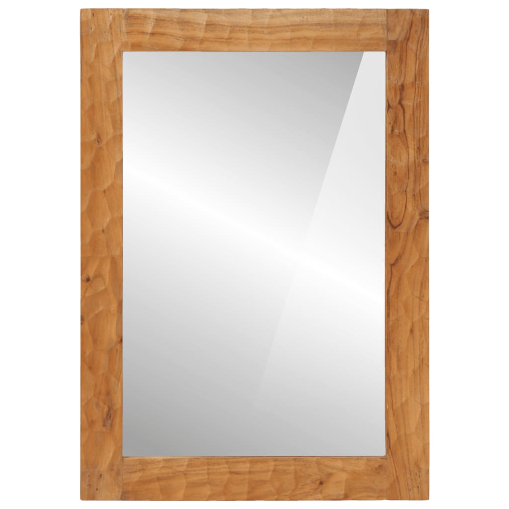 Badkamerspiegel 50x70x2,5 cm massief acaciahout en glas – afbeelding 4