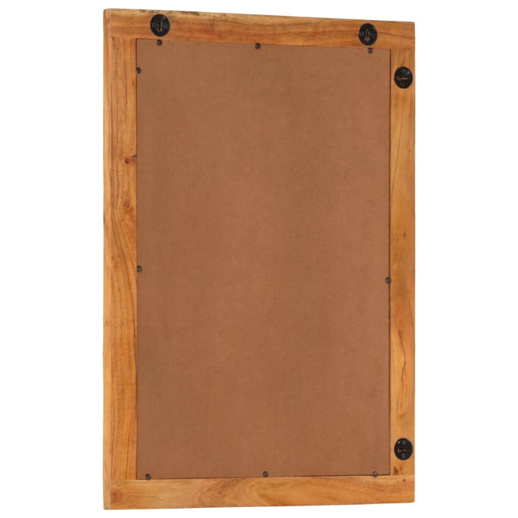 Badkamerspiegel 50x70x2,5 cm massief acaciahout en glas – afbeelding 5