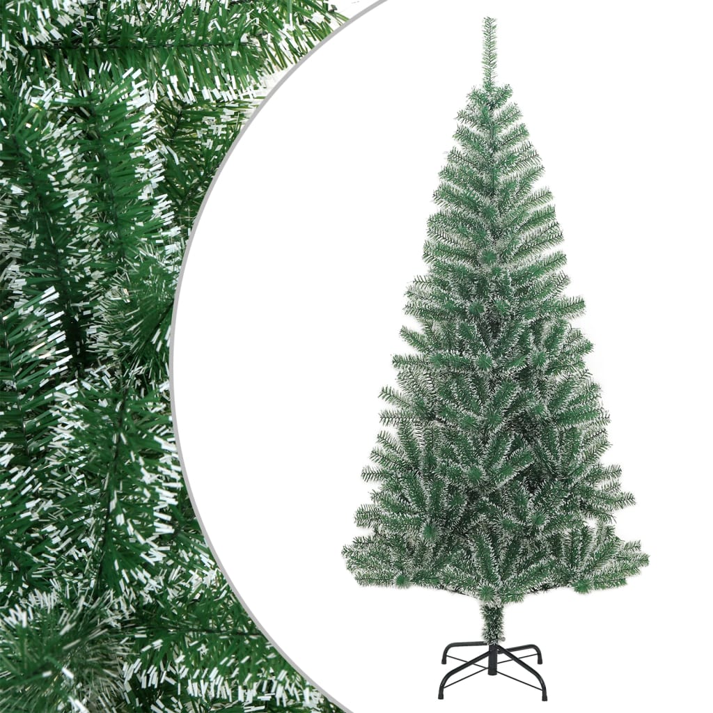 Kunstkerstboom met sneeuw 210 cm groen – afbeelding 1