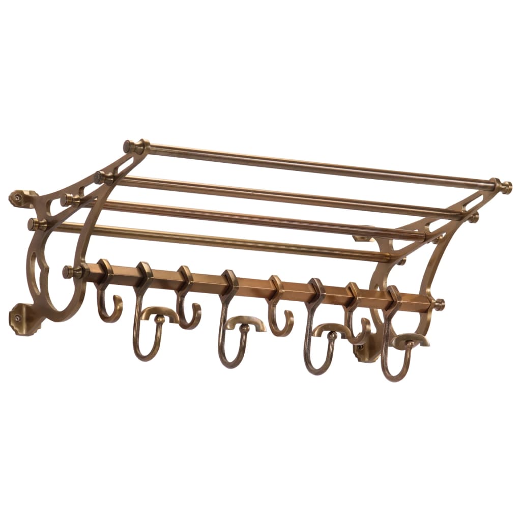 Bagagerek met kleerhangers wandmontage aluminium – afbeelding 1