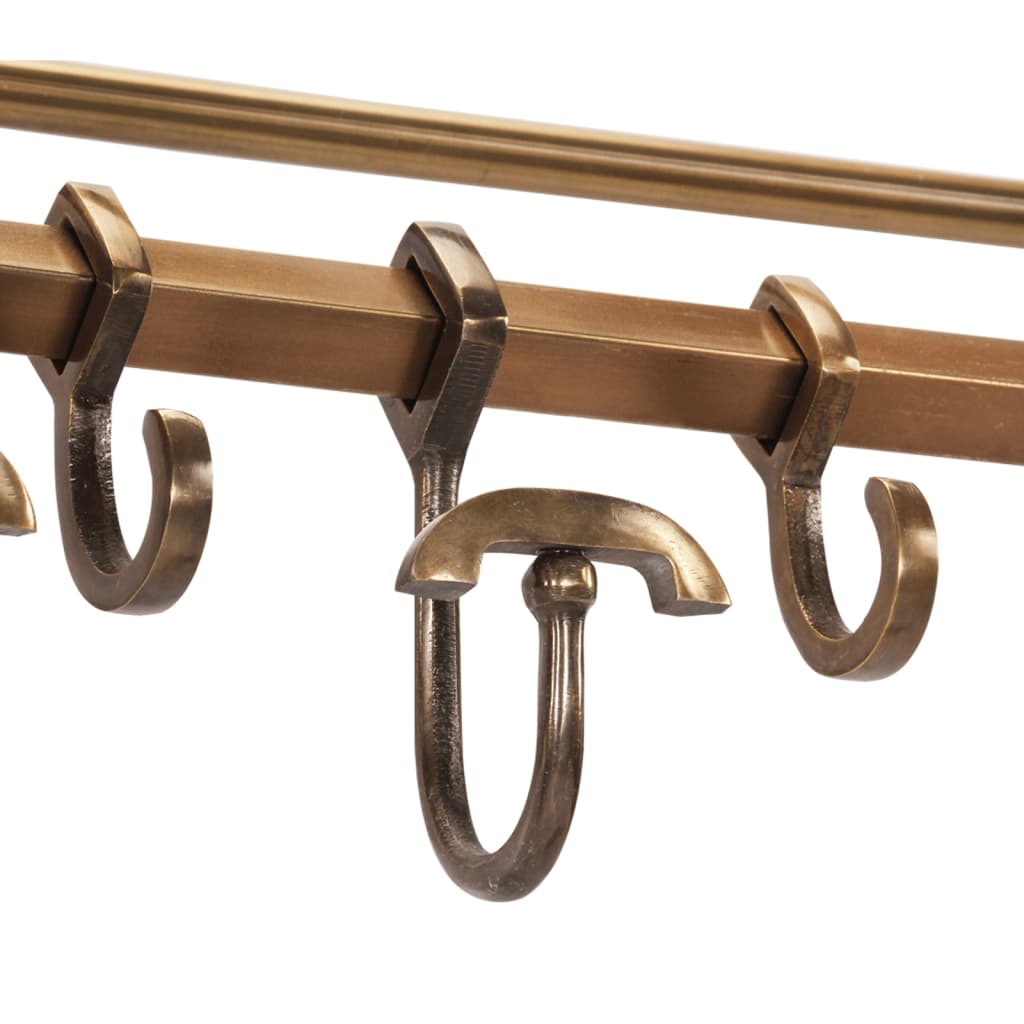 Bagagerek met kleerhangers wandmontage aluminium – afbeelding 4