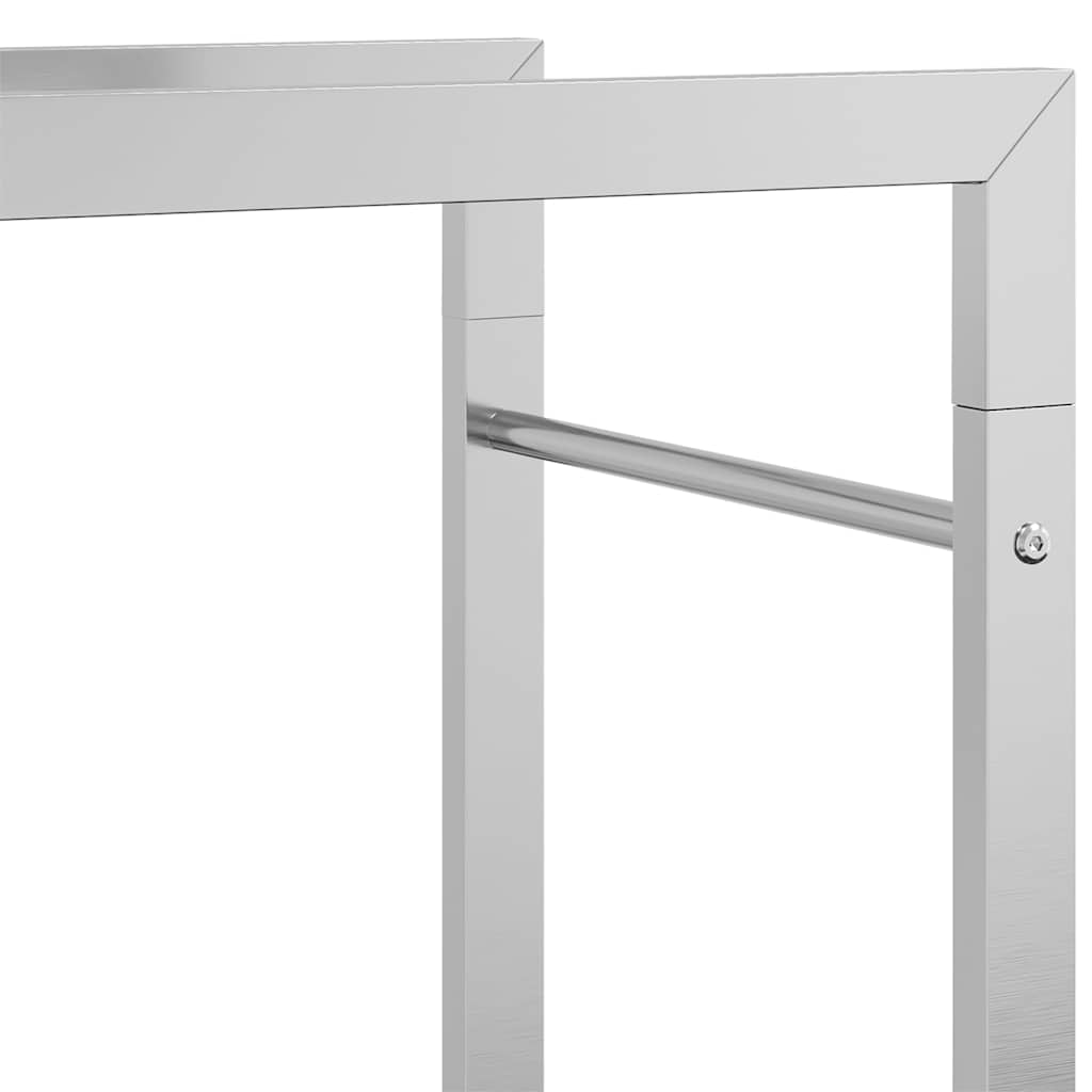 Haardhoutrek 50x28x56 cm roestvrij staal – afbeelding 9