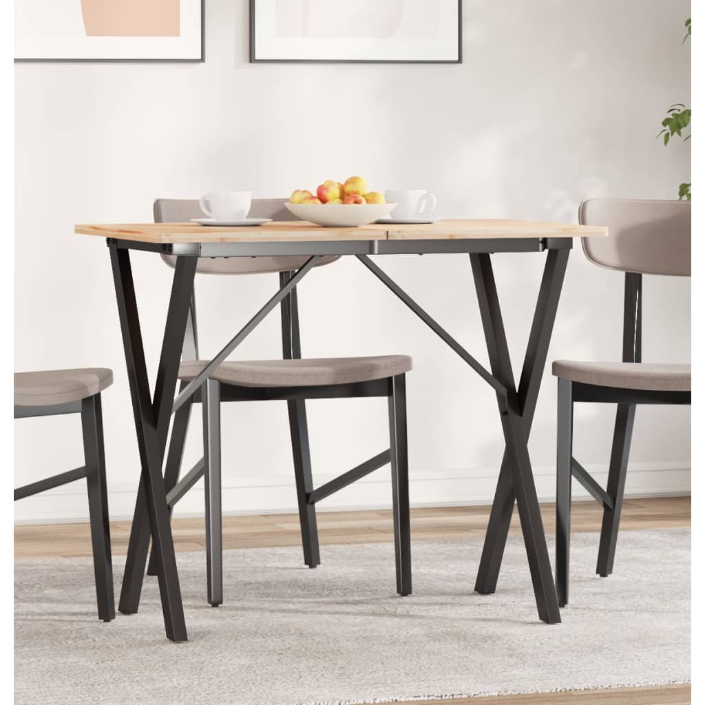 Eettafelpoten X-frame 80x40x73 cm staal