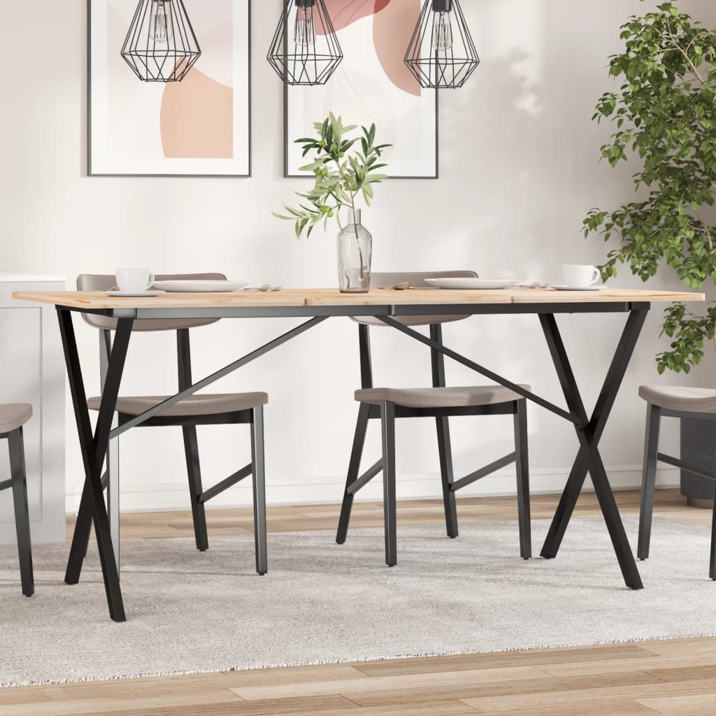 Eettafelpoten X-frame 140x60x73 cm staal