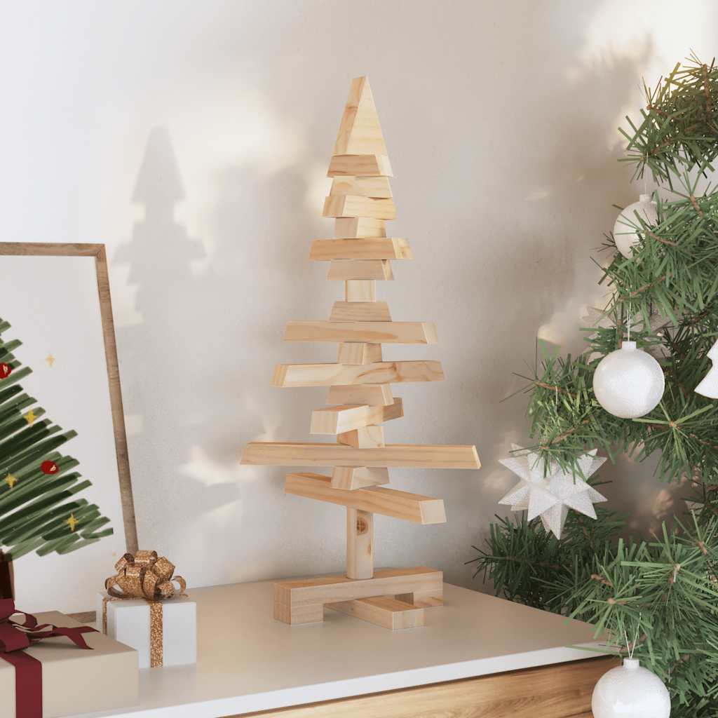 | Houten kerstboom | natuurlijk 60 cm Massief grenenhout – afbeelding 3