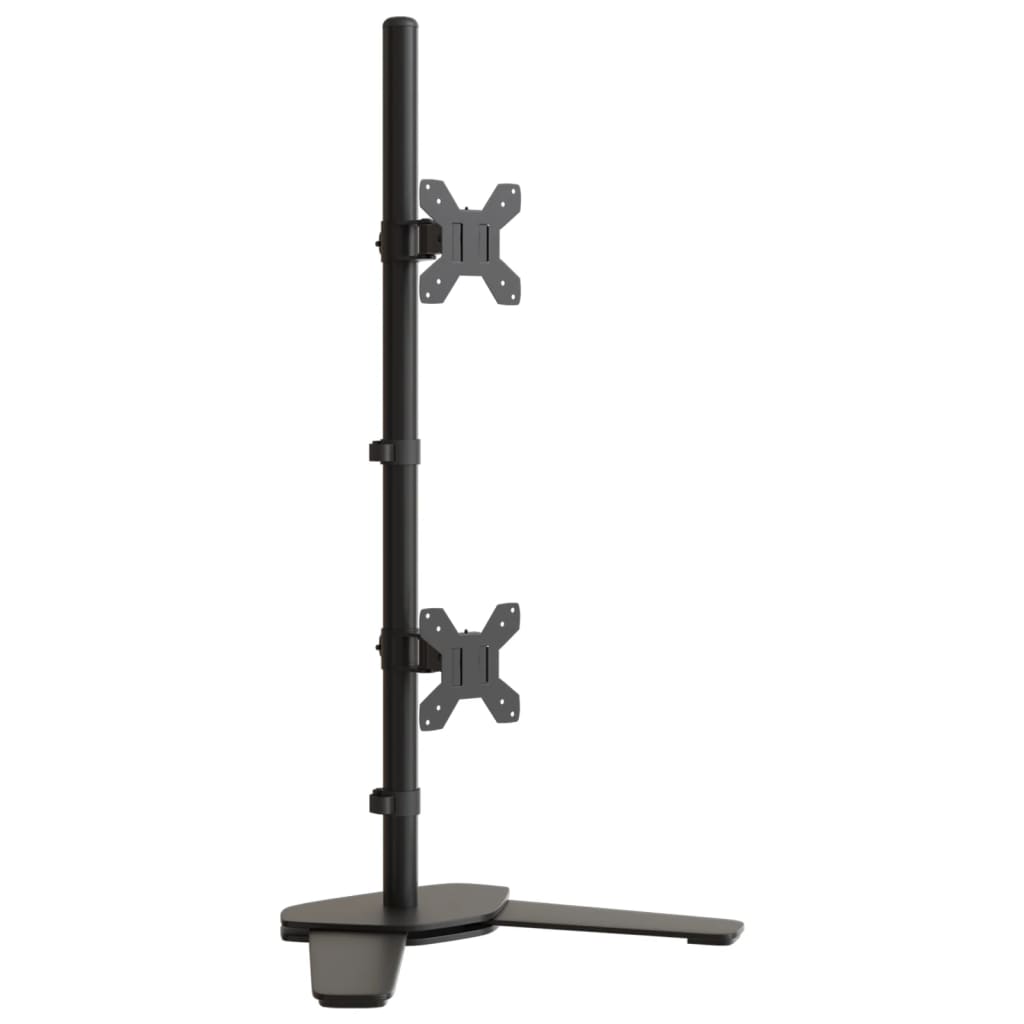 Monitorstandaard dubbel VESA 75/100 mm staal zwart – afbeelding 2