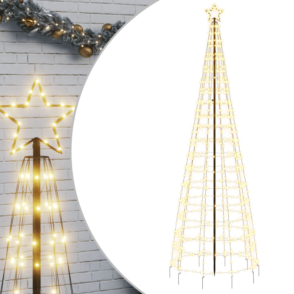 LED-kerstboom met spikes 570 LEDs warm wit 300 cm – afbeelding 2
