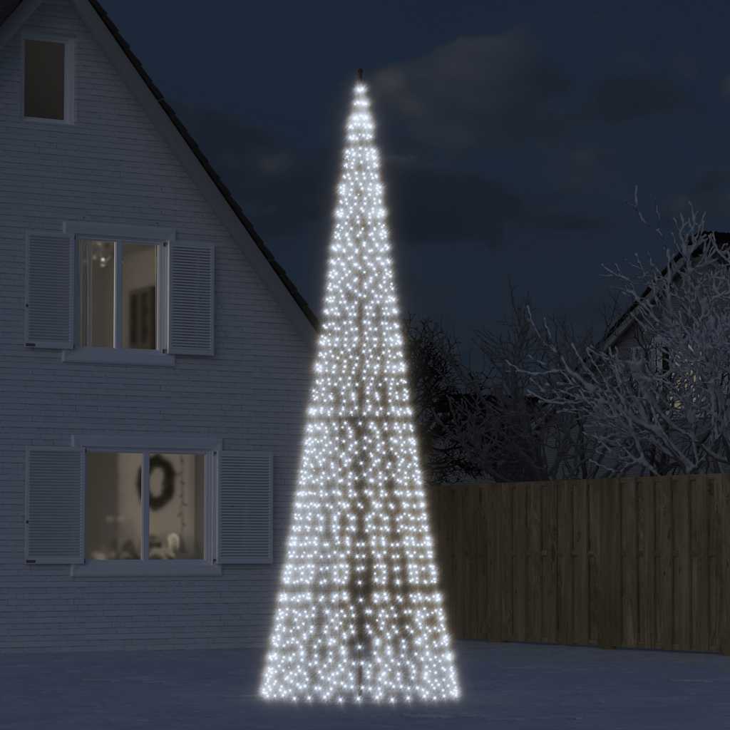 LED-kerstboom 1534 LEDs koud wit 500 cm