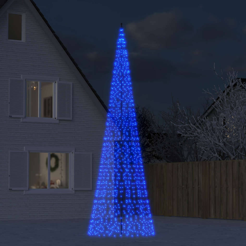 LED-kerstboom 1534 LEDs 500 cm blauw