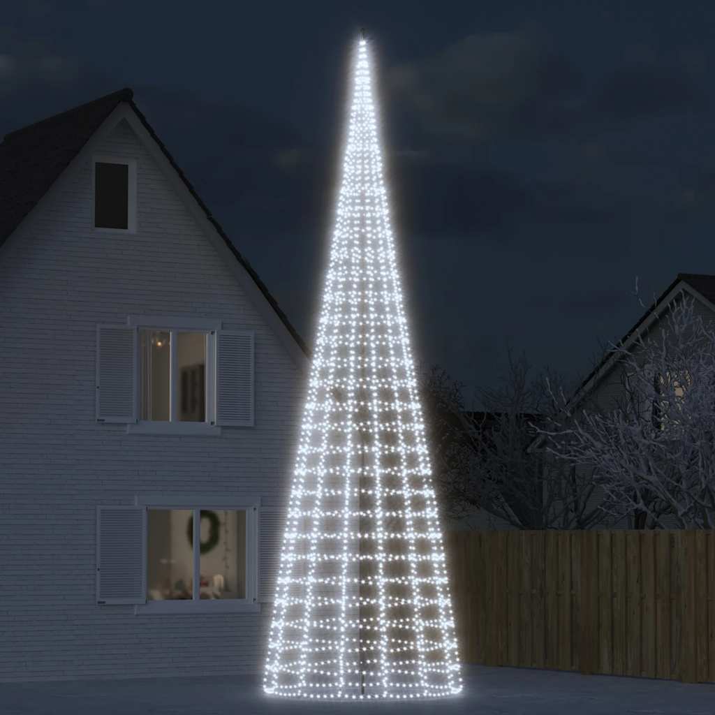 LED-kerstboom 3000 LEDs koud wit 800 cm