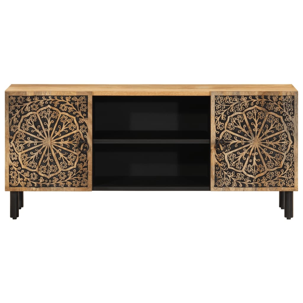 Tv-meubel 105x33x46cm massief mangohout – afbeelding 5