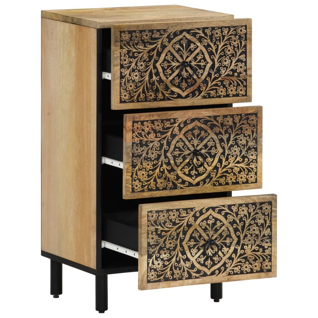Bijzetkast 40x33x75 cm massief mangohout – afbeelding 2