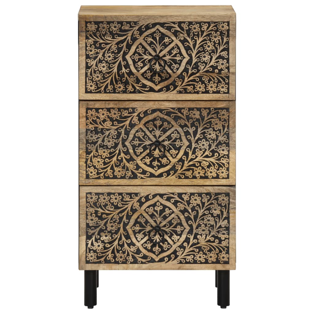 Bijzetkast 40x33x75 cm massief mangohout – afbeelding 3