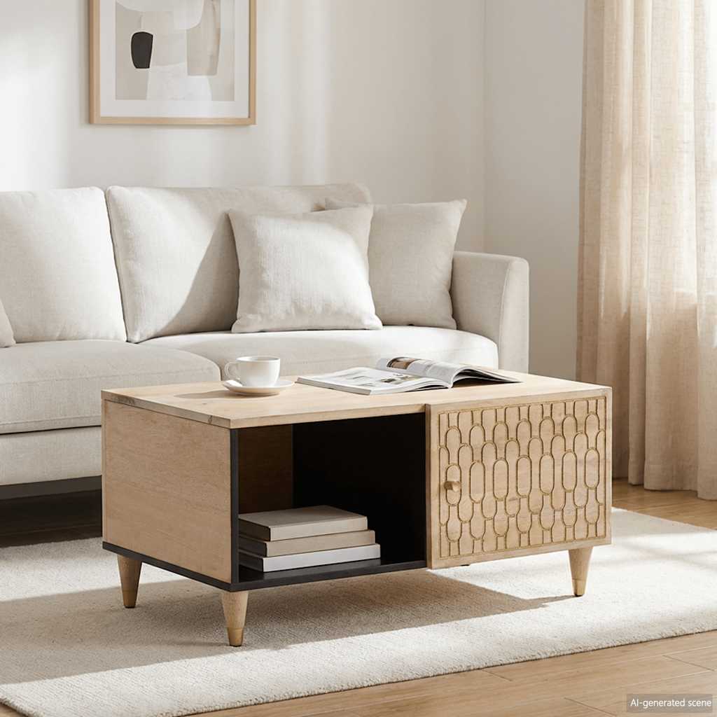 Salontafel 80x50x40 cm massief mangohout