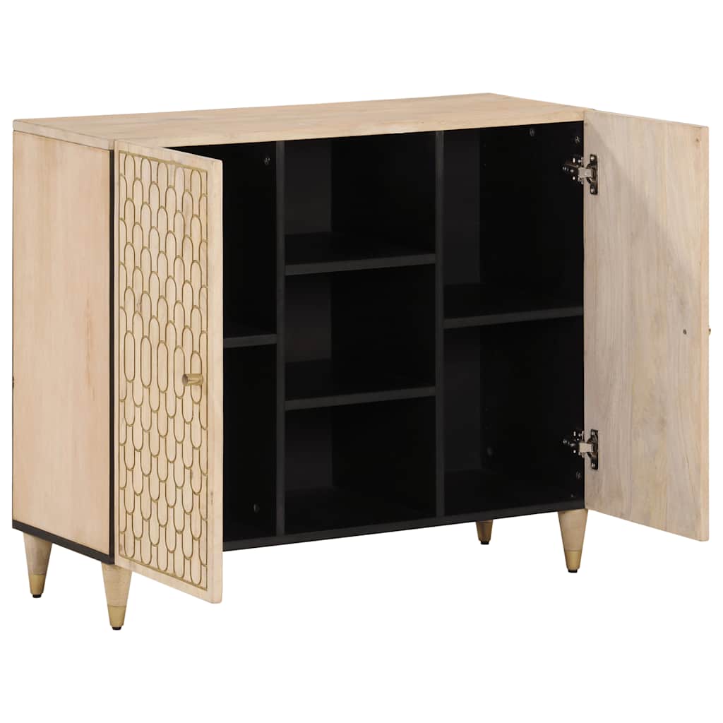 Bijzetkast 90x33x75 cm massief mangohout – afbeelding 3