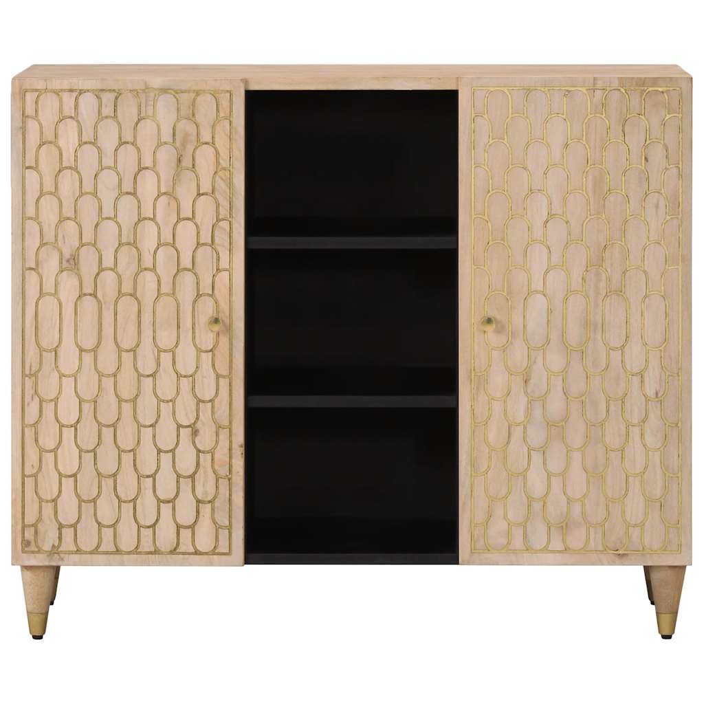 Bijzetkast 90x33x75 cm massief mangohout – afbeelding 4